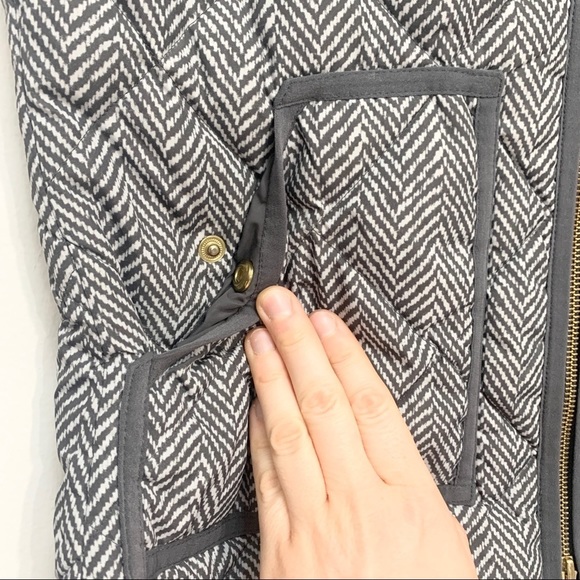 THE J. Crew Excursion Quilted Herringbone Quilted Vest 02533 Fall Layering Chic - Picture 9 of 12